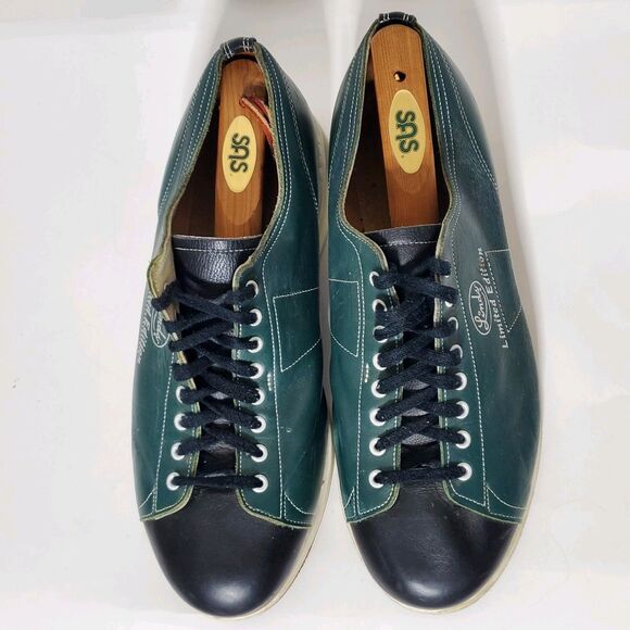 Linds Limited Edition Bowling Shoes Green Black Leather Men’s 11EE Made in USA main image 6